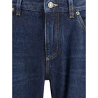 Dolce & Gabbana Blue Cotton Straight-Leg Jeans