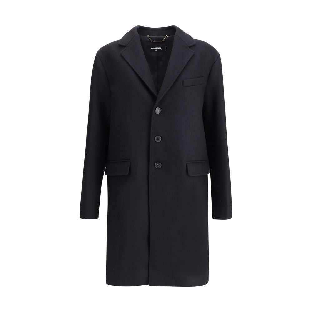 Dsquared² Black Wool Coat