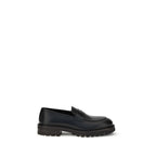 Ferragamo Black Rubber Slip-On Loafers