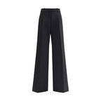 True Royal Black Wool Casual Pants
