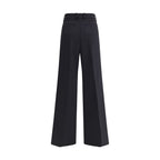 True Royal Black Wool Casual Pants