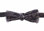 Dolce & Gabbana Blue Silk Baroque Fantasi Tied Bow Tie Papillon