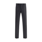 Germano Gray Fleece Wool Dress Pants