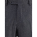 Germano Gray Fleece Wool Dress Pants