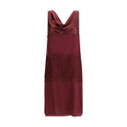 Ferragamo Bordeaux Silk Cocktail Dress