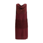 Ferragamo Bordeaux Silk Cocktail Dress