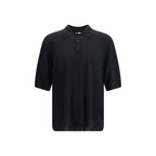 Saint Laurent Black Wool Polo Shirt