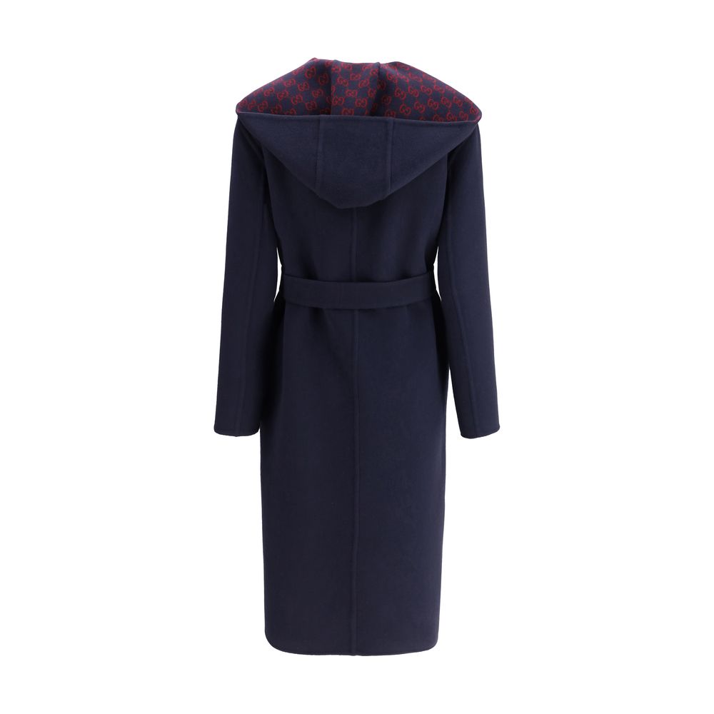 Gucci Blue Wool Coat