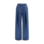 Dolce & Gabbana Blue Cotton Straight-Leg Jeans