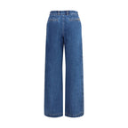 Dolce & Gabbana Blue Cotton Straight-Leg Jeans