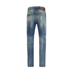 Dsquared² Blue Cotton Slim Fit Jeans