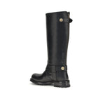 Dolce & Gabbana Black Calf Leather Bos Taurus Lace-Up Boots