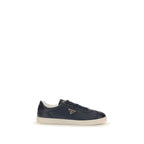 Prada Blue Calf Leather Bos Taurus Low Top Sneakers