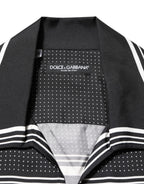 Dolce & Gabbana Black White StripeDot Print Casual Polo Shirt