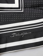 Dolce & Gabbana Black White StripeDot Print Casual Polo Shirt