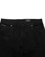 Dolce & Gabbana Black Cotton Regular Denim Men Trouser Jeans
