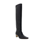 Staud Black Calf Leather Bos Taurus High Heel Boots