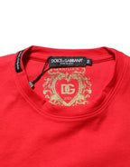 Dolce & Gabbana Red Goodluck 2023 Cotton Crew Neck T-shirt
