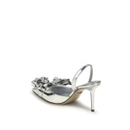MACH & MACH Silver Leather High Heel Pumps