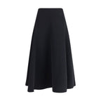 Jacquemus Black Cotton Midi Skirt