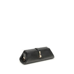 Gabriela Hearst Black Calf Leather Bos Taurus Clutch Bag