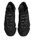 Dolce & Gabbana Black Logo Lace Low Top NS1 Sneaker Shoes