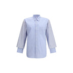 Comme Des Garçons Light Blue Cotton Pattern Shirt