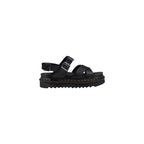 Dr. Martens Black Leather Flat Sandals