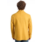 Roberto Pepe Luxury Yellow Wool Men's Short Coat