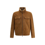 Salvatore Santoro Brown Leather Shell Jacket