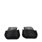 Prada Black Satin Flat Sandals