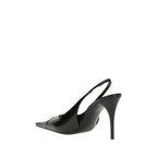 Saint Laurent Black Calf Leather Bos Taurus High Heel Pumps