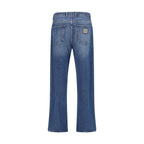 Dolce & Gabbana Blue Cotton Relaxed Fit Jeans