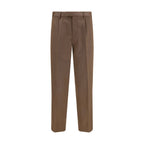 ZEGNA Brown Wool Dress Pants