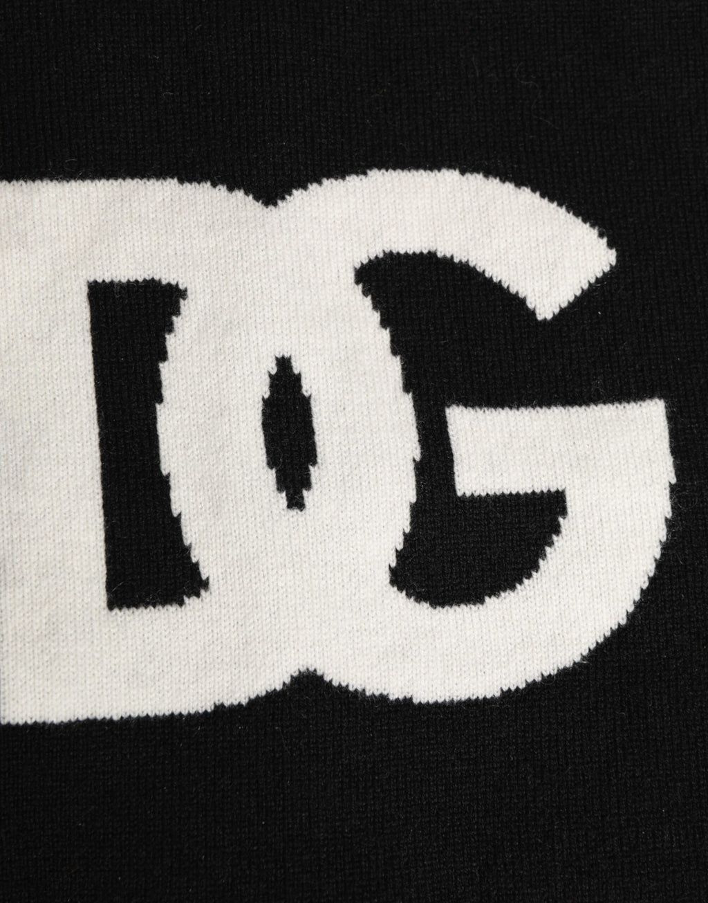 Authentic Designer Dolce & Gabbana Black D&G Logo Cashmere Knitted Men One Size Scarf