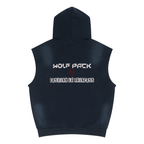 Unisex Vintage Wash Sun Fade Sleeveless Hoodie
