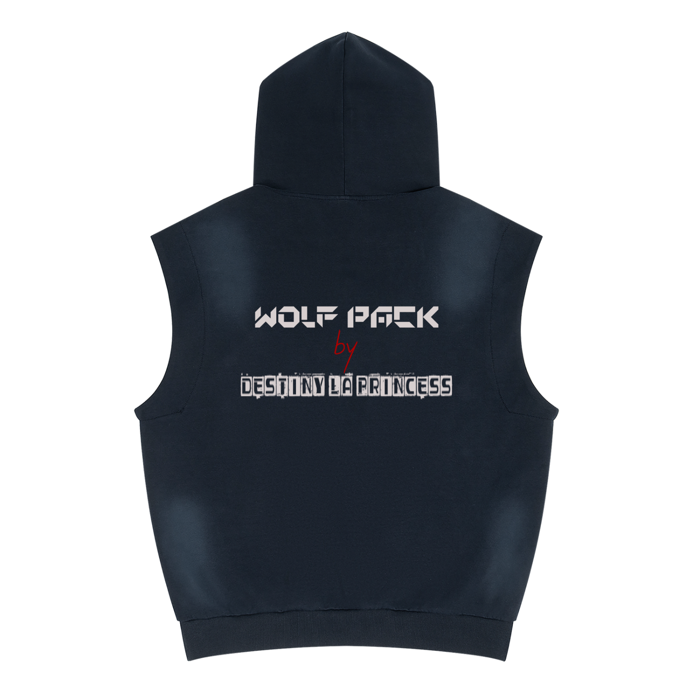 Unisex Vintage Wash Sun Fade Sleeveless Hoodie