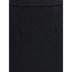 Dolce & Gabbana Black Fleece Wool Long Skirt
