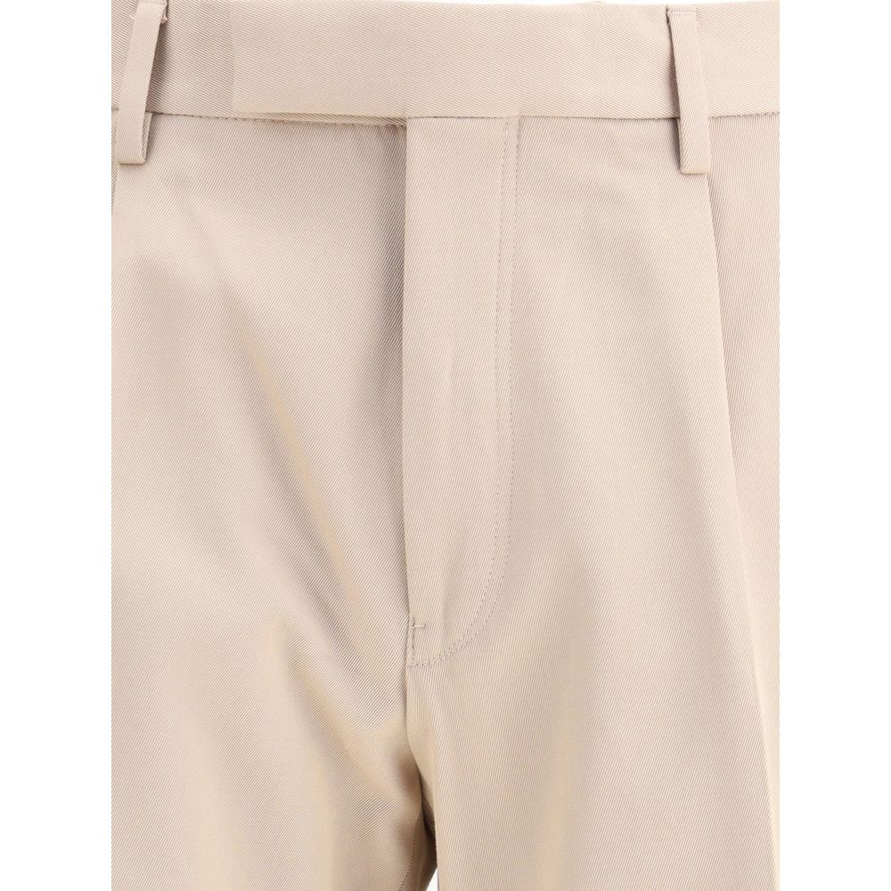 ZEGNA Beige Cotton Dress Pants