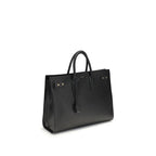 Saint Laurent Black Calf Leather Bos Taurus Handbag