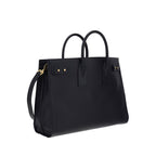 Saint Laurent Black Calf Leather Bos Taurus Handbag