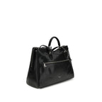 Dolce & Gabbana Black Calf Leather Bos Taurus Handbag