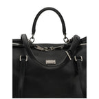 Dolce & Gabbana Black Calf Leather Bos Taurus Shoulder Bag