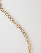 Authentic Designer Dolce & Gabbana Gold Crystal Clock Pendant Statement Jewelry Necklace