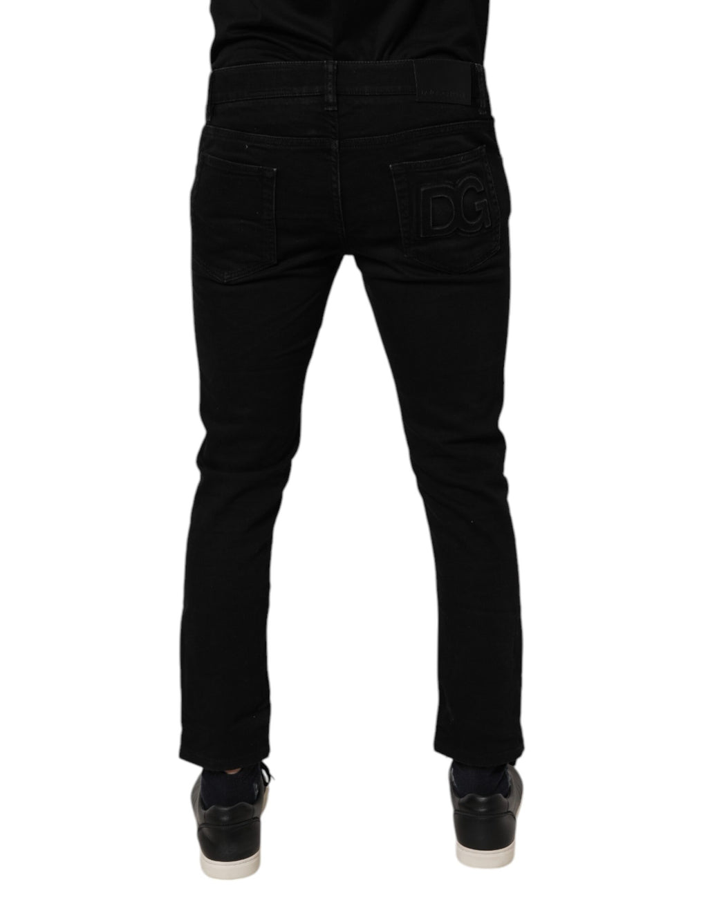 Authentic Designer Authentic Designer Dolce & Gabbana Black Cotton Stretch Skinny Men Denim Jeans