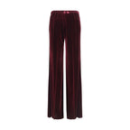 Forte_Forte Bordeaux Viscose Flared Pants
