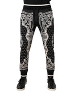 Dolce & Gabbana Black Cotton Bandana Jogger Sweatpants Pants