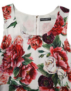 Dolce & Gabbana Multicolor Floral Print Viscose Sheath Dress