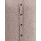 ZEGNA Brown Cashmere Dress Shirt