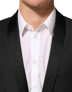 Dolce & Gabbana Black Wool GOLD 1 Button Suit Coat Blazer